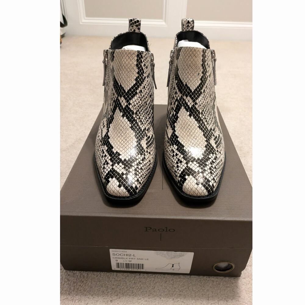 Linea Paolo Sochi 2 Snake-Print Leather Bootie